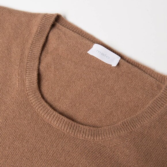 NWT MALO 100% Cashmere Sweater - IT44, US8, M, Taupe Tan, Crewneck - Picture 4 of 9